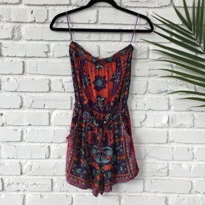 💥Sale! 🌺Angie Strapless Boho Romper🌺